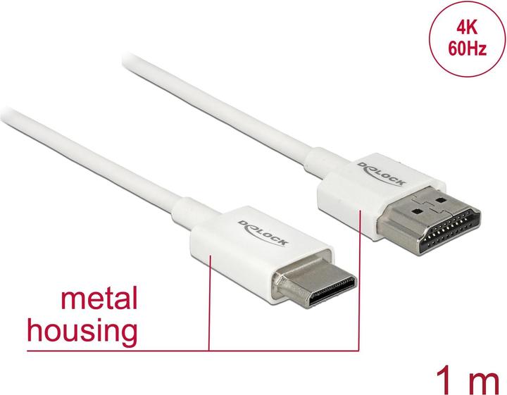 Image du produit Delock HDMI (Typ A) — mini HDMI (Typ C) (1 m, HDMI)