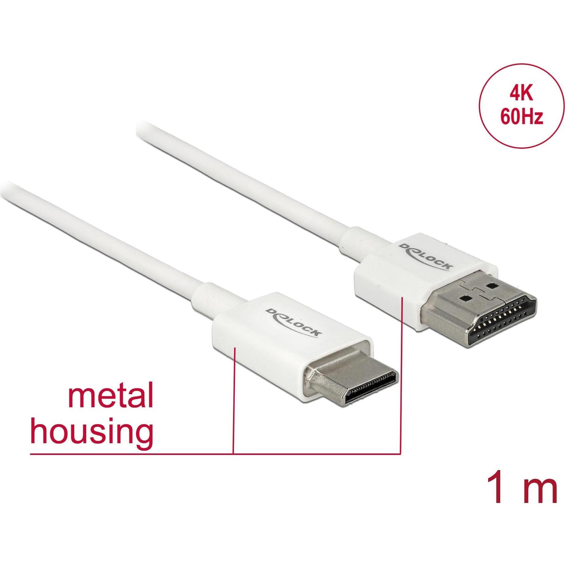 Thumbnail - Delock HDMI (Typ A) — mini HDMI (Typ C) (1 m, HDMI), Video Kabel