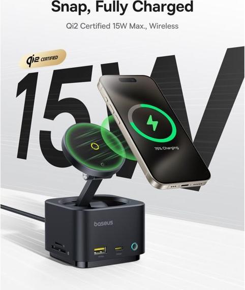 Actual product image Baseus MagPro 7-in-1 USB-C Hub (USB-C, 7 Ports)