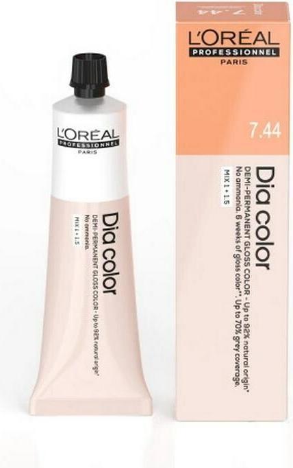 Actual product image L'Oréal Paris Loreal DIA Colour 7.44 Medium blonde deep copper 60 ml (7.44 Medium blonde deep copper)