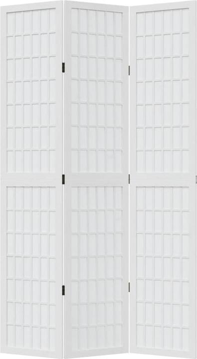 Image du produit vidaXL Séparation de pièce Paravent Paroi espagnole 3 pcs. blanc bois massif