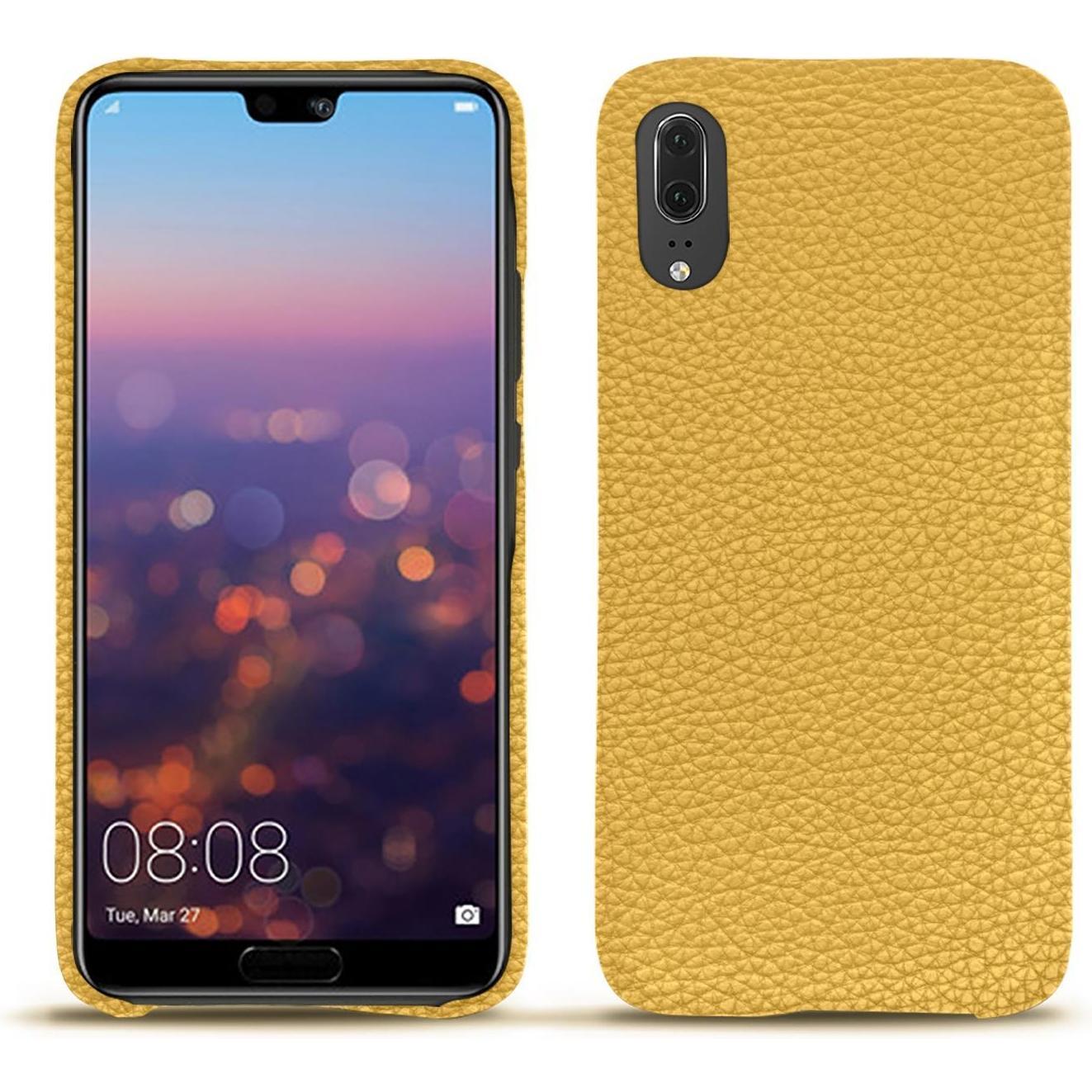 Noreve Lederschutzhülle (Huawei P20), Smartphone Hülle, Orange