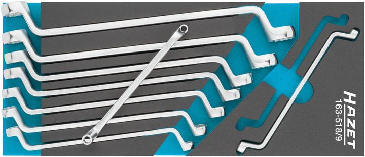 Produktbild HAZET Doppel-Ringschlüssel Satz 163-518/9 ∙ Aussen Doppel-Sechskant Profil ∙ 6 - 23 ∙ Anzahl Werkzeu… (23 mm, 8 mm, 10  mm, 6 mm, 9 mm, 16 mm, 14 mm, 21 mm, 18 mm, 22 mm, 11 mm, 7 mm, 12 mm, 19 mm, 17 mm, 20 mm, 15 mm, 13 mm)