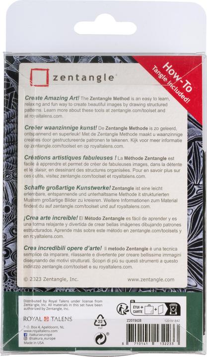 Produktbild Sakura Zentangle Toolset Schwarz (9 x 9 cm, Speziallineatur)