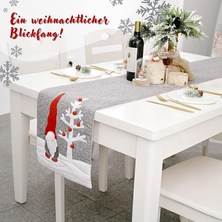 Produktbild Hermex Tischläufer Wichtel Tischband Weihnachtsdeko Tischdecke Tischdeko