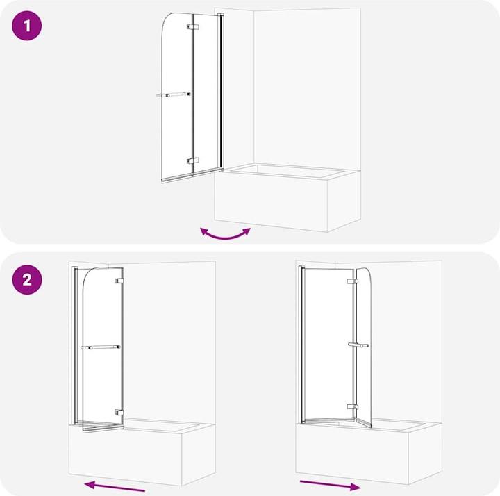 Actual product image vidaXL Duschabtrennung (95 cm, 140 cm)