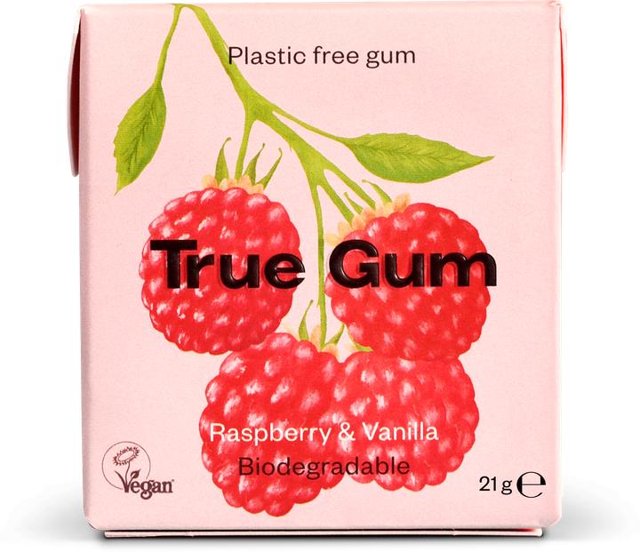 Actual product image True Gum Raspberry & Vanilla (1 pcs., 21 g)