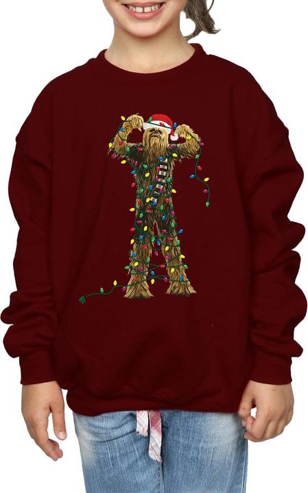 Immagine prodotto Star Wars Chewbacca Christmas Lights Felpa Ragazze (140, 146)
