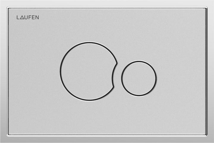 Actual product image Laufen AW106 INEO actuator plate, dual flush, flush, 181x1x121mm, with polished stainless steel fram