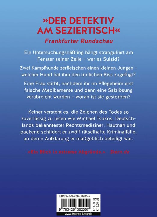 Produktbild Die Zeichen des Todes (Deutsch, Michael Tsokos, 2019)