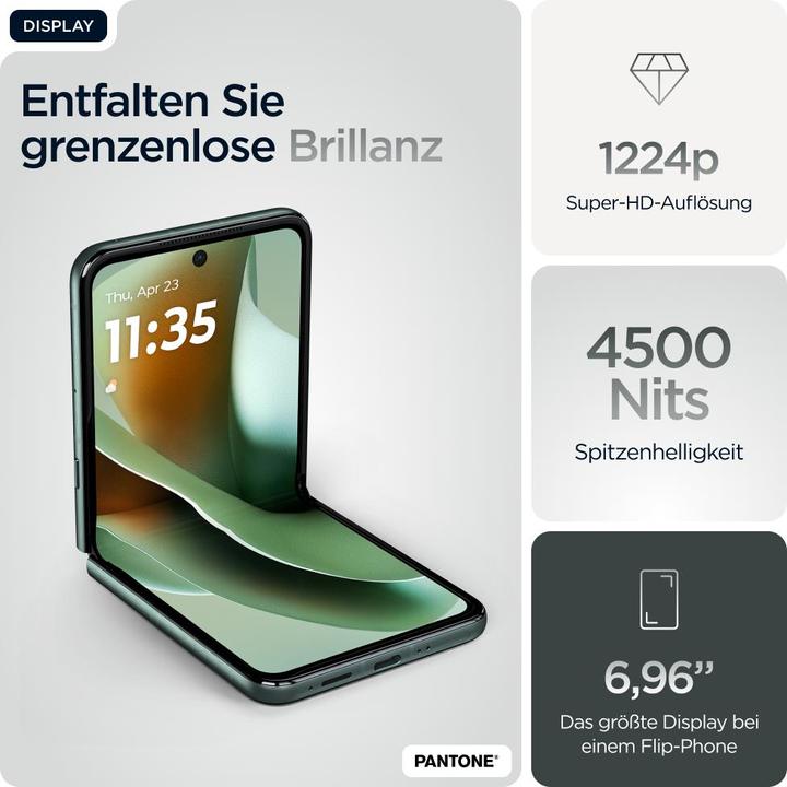 Actual product image Motorola Razr 60 Ultra (512 GB, Pantone Scarab, 6.96", SIM + eSIM, 5G)