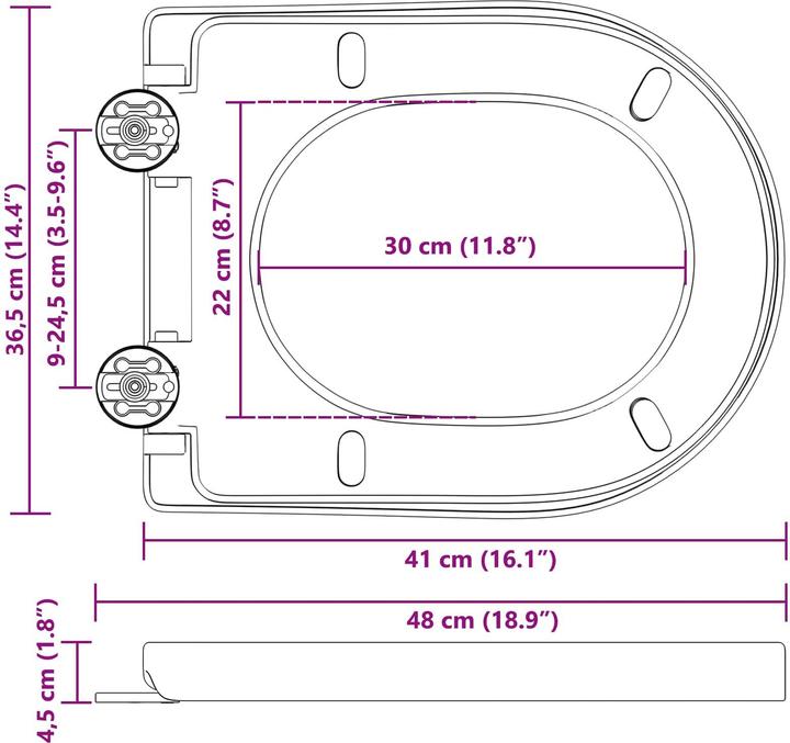 Produktbild vidaXL Toilettensitz