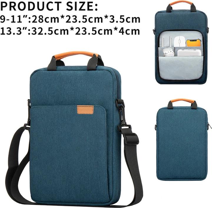 Produktbild Only-Bags.Store Tablet-Schulter-Hülle Tasche für IPad, Galaxy Tab, Laptop Tasche Handtasche Birefcase, 11 Zoll (11")