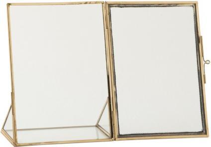 Image du produit J-Line Fotorahmen Schmuck Metall/Glas Gold Small (13 x 18 cm)
