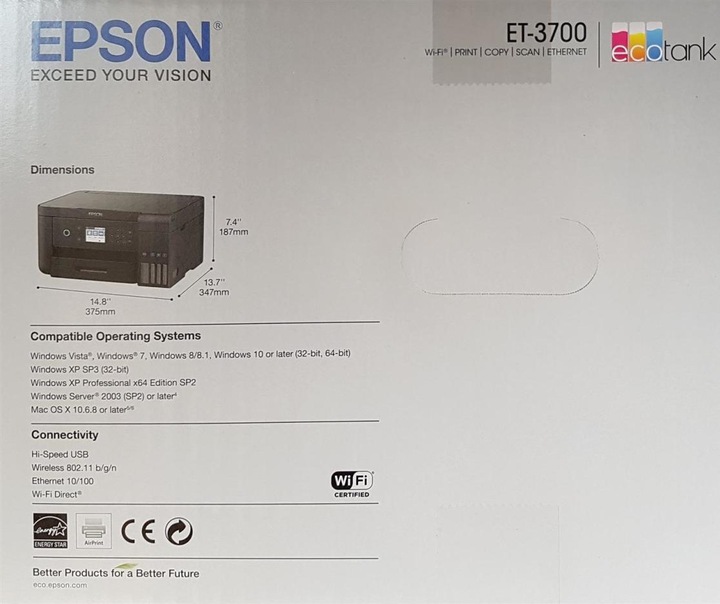 Actual product image Epson EcoTank ET-3700 (Ink tank, Colour)