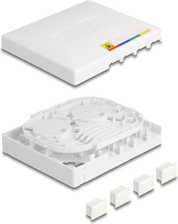 Produktbild Delock LWL Anschlussdose FTTH zur Wandmontage für 4 x SC Sim (0.10 m)