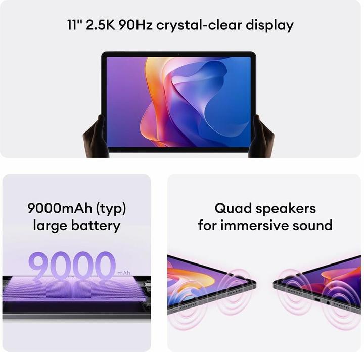 Actual product image Xiaomi Redmi Pad 2 (WLAN only, 11", 128 GB, Graphite gray)