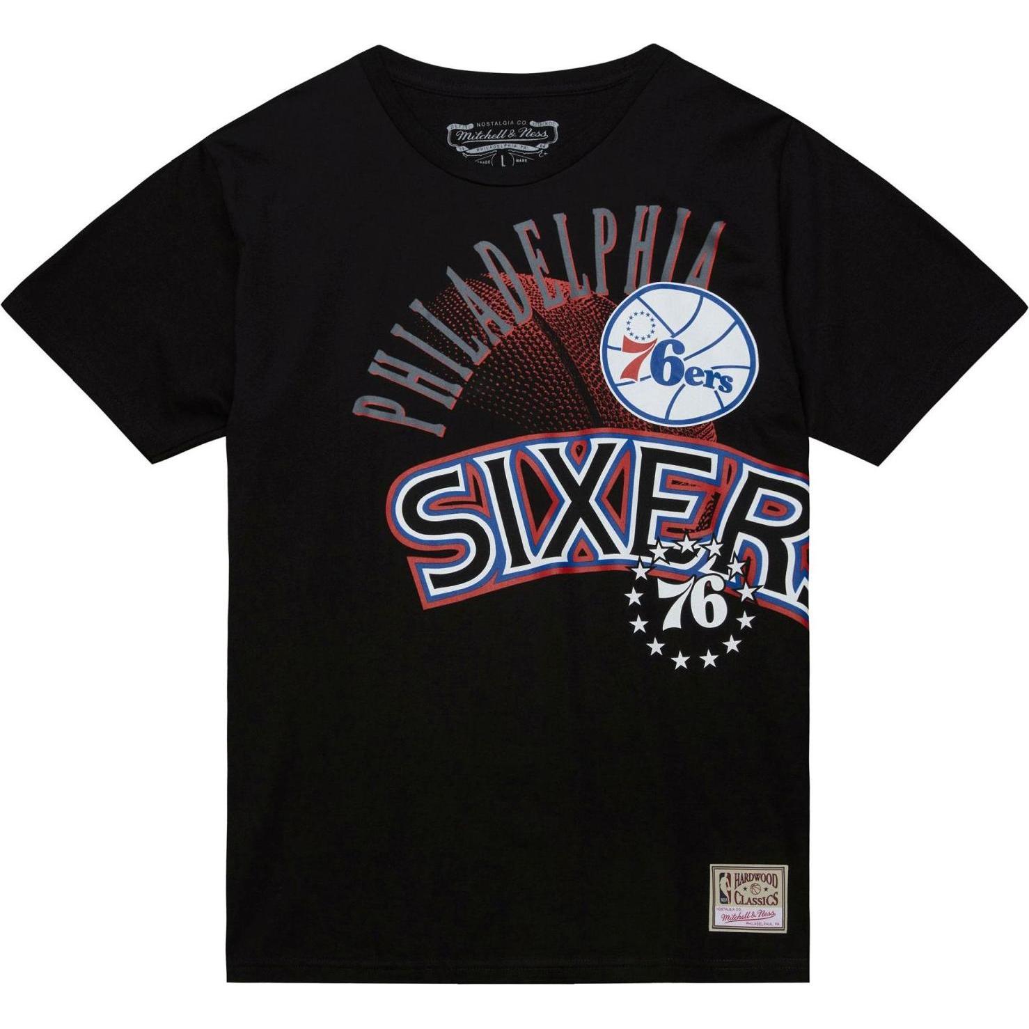 Mitchell & Ness, Herren, Shirt, Shirt - MAXED OUT Philadelphia 76ers - S, Schwarz, (S)