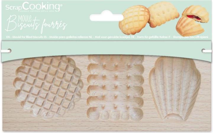 Actual product image ScrapCooking Holzform für gefüllte Kekse Petits Biscuits, 20x10x2cm
