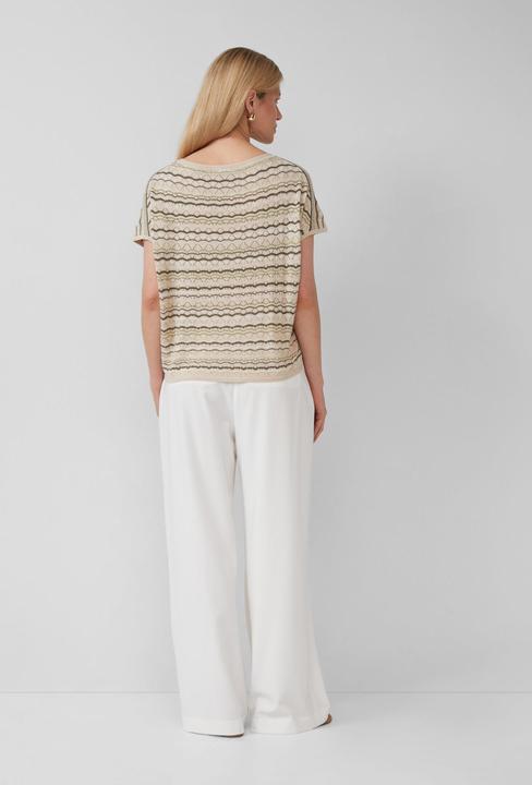 Produktbild s.Oliver Strickpullunder Stricktop im Relaxed Fit mit Ajourmuster und Glitzergarn (L)