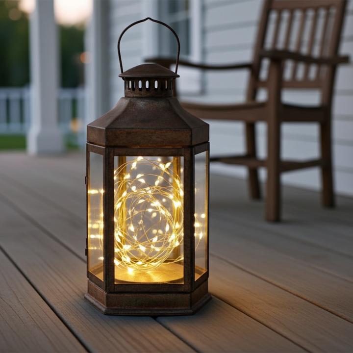 Immagine prodotto Casativo Microfavole a LED per interni ed esterni, 100 LED bianchi caldi, funzionamento a batteria, 10 m (10 m)