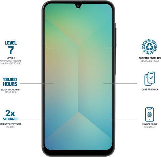 Actual product image Eiger SP Mountain Glass Clear Galaxy A26/A16 (1 Piece, Samsung Galaxy A26, Samsung Galaxy A16)