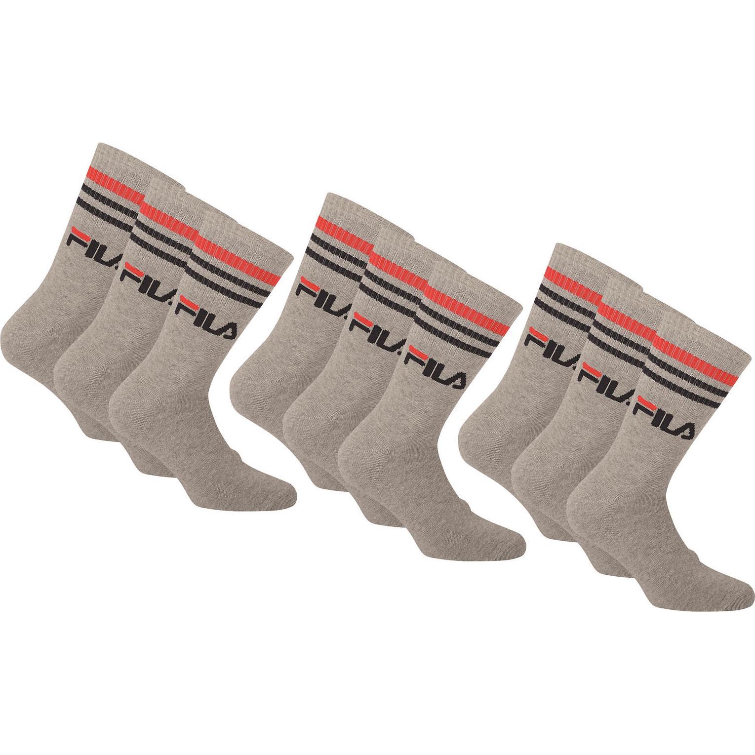 Thumbnail - FILA, Herren, Socken, Normal Socks 3 Pack, Grau, (3er Pack, 35 - 38)