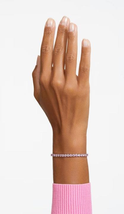 Produktbild Swarovski Matrix Tennis Armband Rundschliff Rosa (16.50 cm, Swarovski Metall)