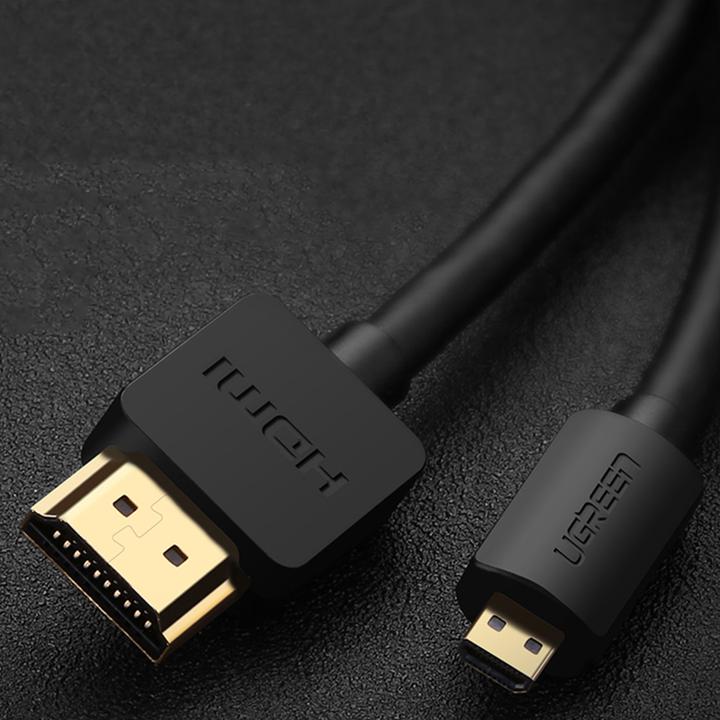 Produktbild Ugreen HD127 Micro HDMI - HDMI Cable 4K 3D 3m (black) (3 m, HDMI, 2.0)
