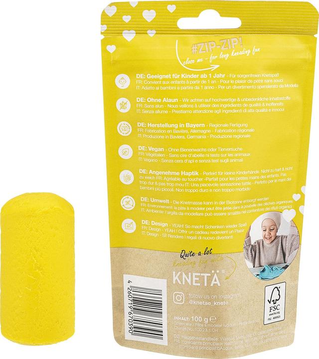Produktbild Knetä Bag Gelb 100g