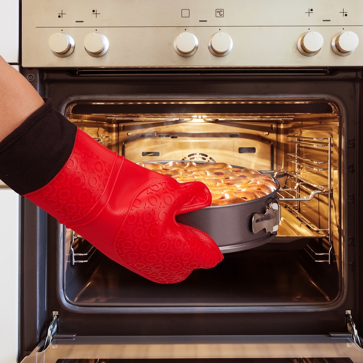 Actual product image Relaxdays Silicone Oven Gloves (Cotton, Silicone)