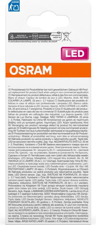Immagine prodotto Osram Sensore di luce diurna a LED Classic A (E27, 8.80 W, 806 lm, 1 x, F)