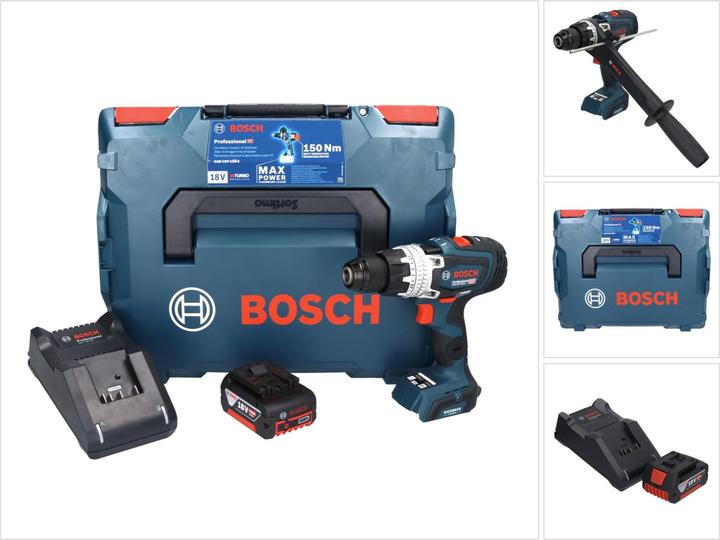Produktbild Bosch Professional Bosch GSB 18V-150 C Professional Akku Schlagbohrschrauber 18 V 150 Nm Biturbo Brushless + 1x Akku 5 (Akkubetrieb)