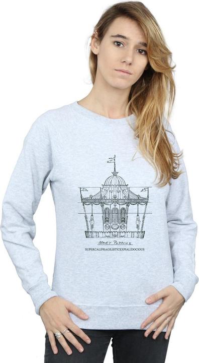 Immagine prodotto Disney Mary Poppins Carousel Sketch Felpa Donna (M)