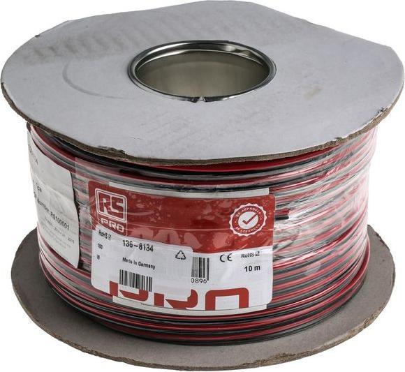 Actual product image RS PRO Loudspeaker cable 2x1.5mm red/black (100 m, 1.50 mm²)