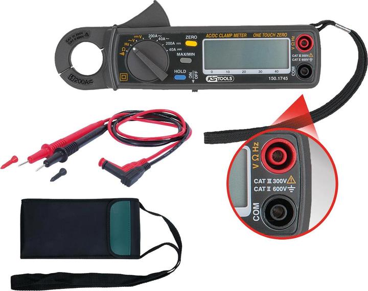 Image du produit KS Tools Pince ampèremétrique, numérique, 200 A