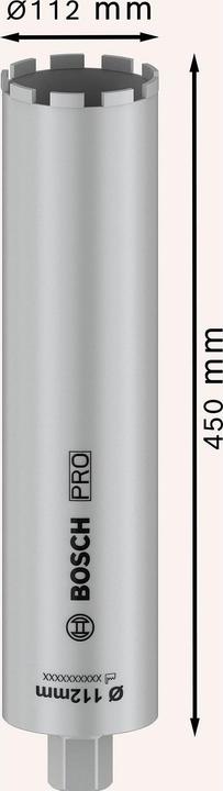 Produktbild Bosch Professional Zubehör PRO Core Cutter wet, 112 x 450 mm, 1 1/4" UNC (112 Millimeter)