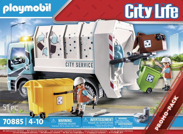 Immagine prodotto Playmobil 70885 Camion dei rifiuti con luce lampeggiante (70885, Playmobil City Life)