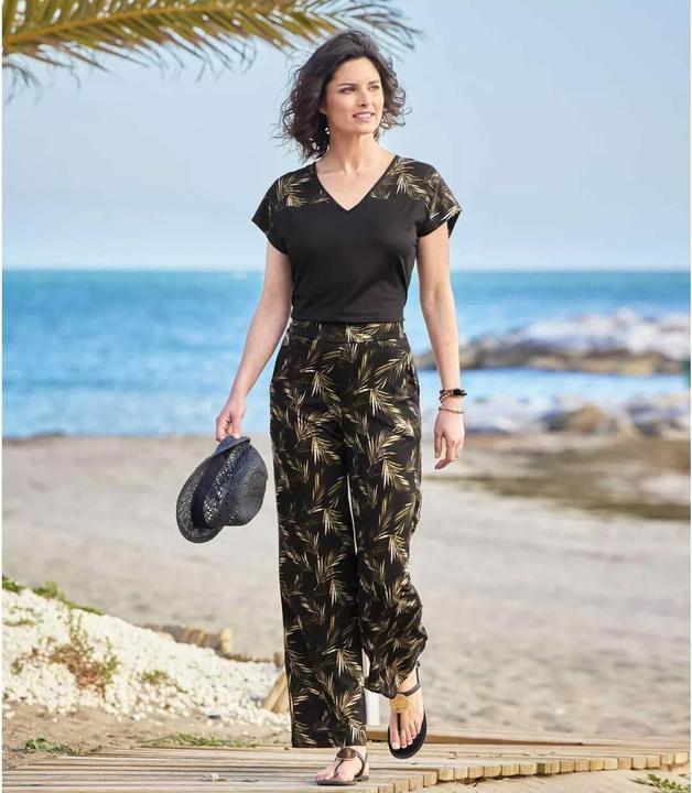 Immagine prodotto Atlas For Women Set top e slip donna/donna con stampa di palme (42, 44)