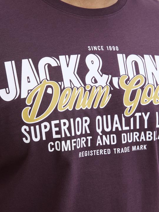 Actual product image Jack & Jones Jjelogo Tee Ss Oneck 2 Col Aw25 Noos Pls (8XL)