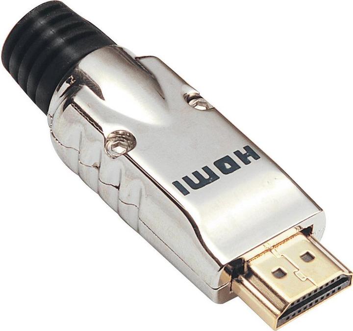 Actual product image BKL Electronic 0905002 HDMI plug connector Plug, straight Number of poles: 19 Silver 1