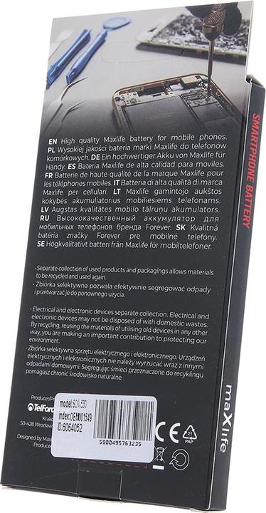 Produktbild Maxlife Akku für Sony Ericsson K530i / K550i / K800i / BST-33 1000mAh