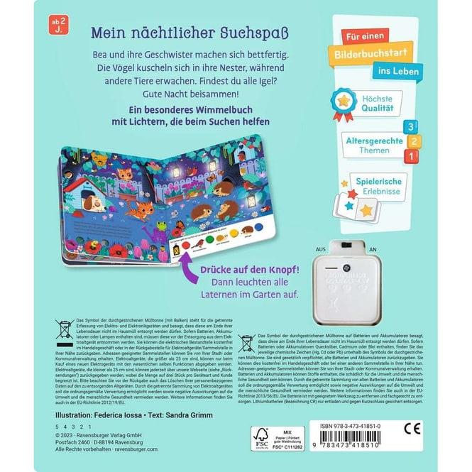 Immagine prodotto Ravensburger Il mio grande libro delle luci: Nella notte (Tedesco)