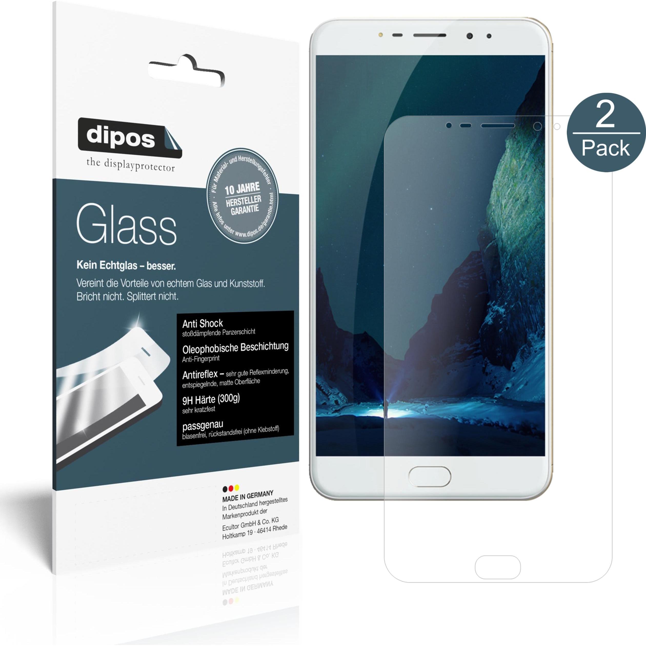 Dipos Displayschutz Anti-Shock (2 Stück, Xiaomi Mi Max 2), Smartphone Schutzfolie, Transparent