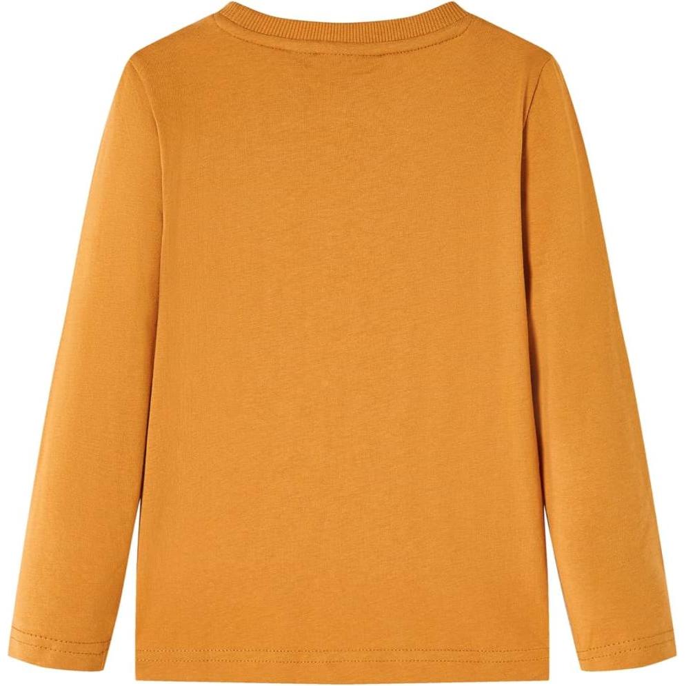 Thumbnail - VidaXL, Jungen, Shirt, Kinder-Langarmshirt Dunkles Ocker 140,Material: 100, Gelb, (140)