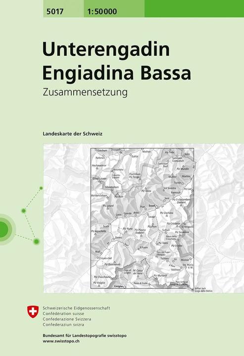 Produktbild Landkarte 5017 Unterengadin 1:50'000