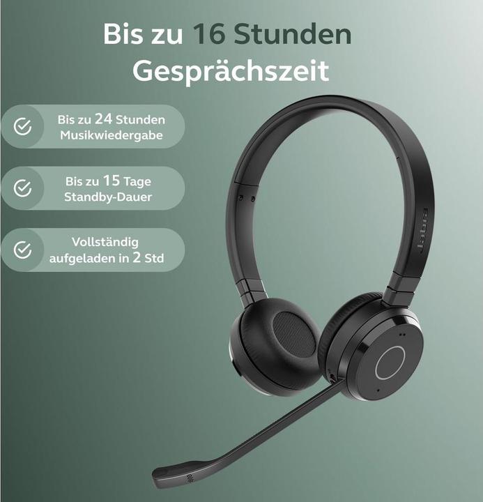 Actual product image Jabra Evolve 65 TE Stereo UC (Wireless, USB-A)