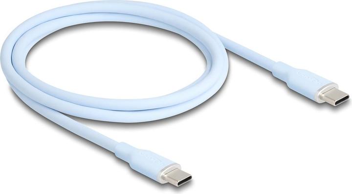 Image du produit Delock Câble USB 2.0 USB Type-C mâle vers PD 3.0 mâle 60 W 1 m bleu silicone (1 m, USB 2.0, 60 W)