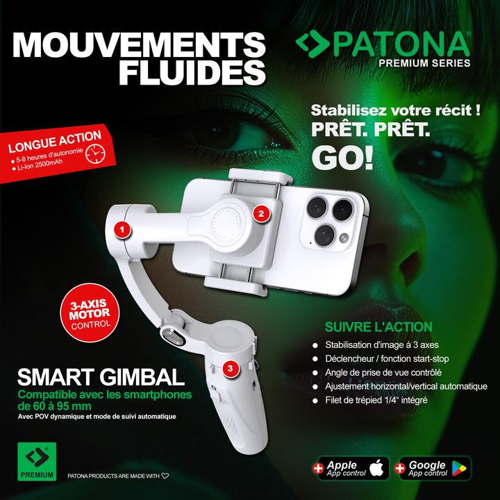 Actual product image Patona 3-axis gimbal smartphone (Smartphone)