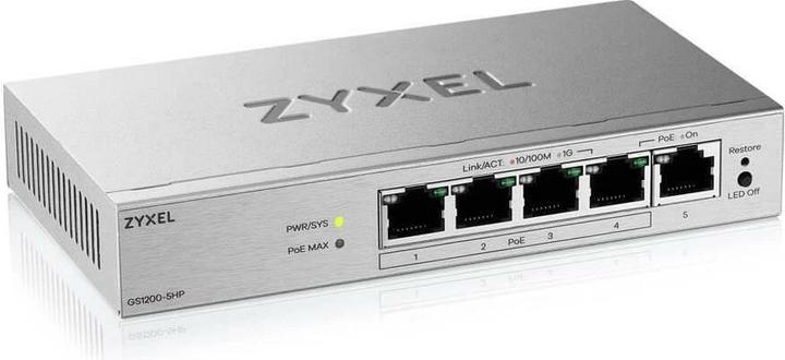 Immagine prodotto Zyxel GS1200-5HPV3 5-Port Gigabit PoE+ web/smart managed (5 porte)